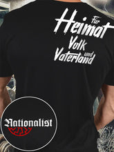 Herren Nationalist für Heimat Volk und Vaterland bedrucktes Kurzarm-T-Shirt zartstils